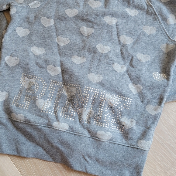 PINK Rhinestone Zip Up Hoodie - Picture 5 of 8